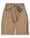 Liu •jo Woman Shorts & Bermuda Shorts Camel Size 10 Viscose In Beige