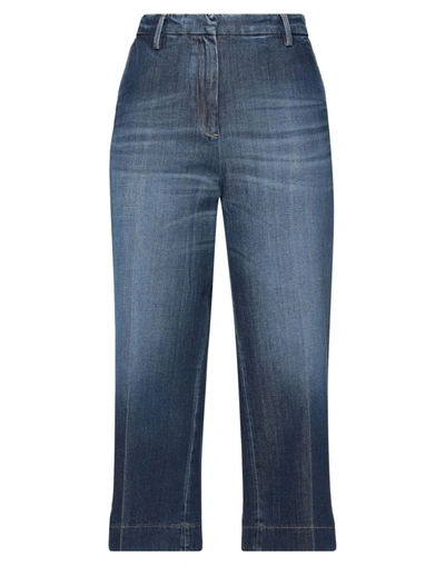 Barba Napoli Denim Cropped In Blue