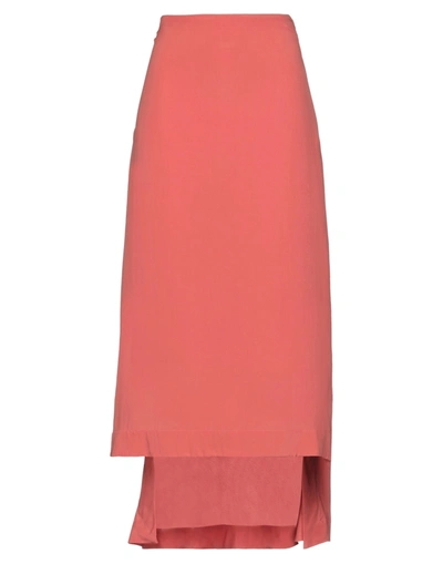 Ottod'ame Midi Skirts In Salmon Pink