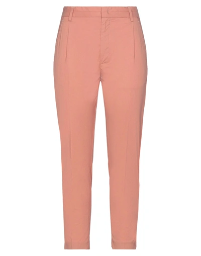 Dondup Woman Pants Salmon Pink Size 6 Lyocell, Cotton, Elastane
