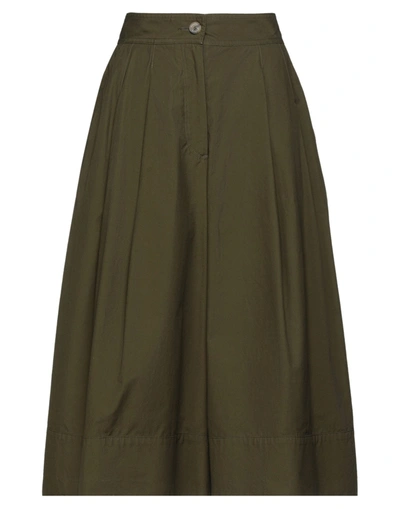 Moncler Cropped Pants In Military Green