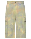 Msgm Denim Shorts In Yellow