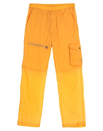 Moncler Cargo Trousers In Ripstop Nylon By 1952 In Dark Yellow
