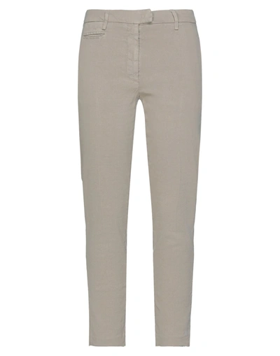 Dondup Woman Pants Khaki Size 27 Linen, Lyocell, Elastane In Beige