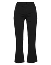 Merci .., Woman Pants Black Size 8 Cotton, Elastane