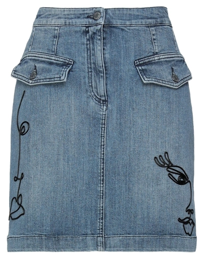 Moschino Denim Skirts In Blue
