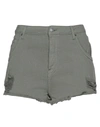 Vicolo Denim Shorts In Military Green