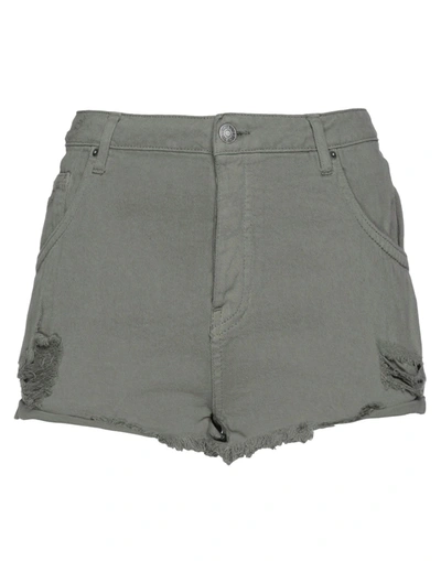 Vicolo Denim Shorts In Military Green