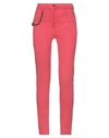 Elisabetta Franchi Woman Jeans Coral Size 30 Cotton, Elastomultiester, Elastane In Pink
