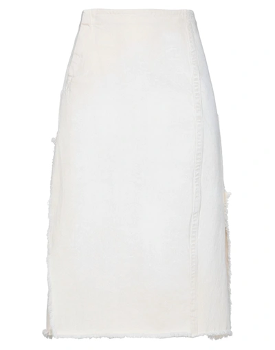 Marni Denim Skirts In Ivory