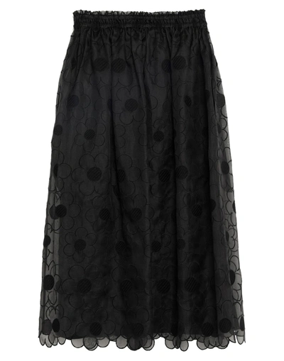 Moncler Midi Skirts In Black