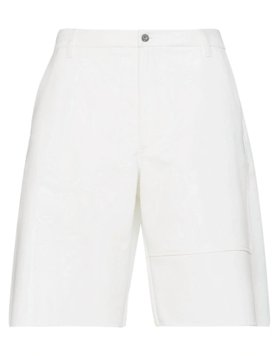 Valentino Garavani Man Shorts & Bermuda Shorts White Size 34 Cotton, Polyamide