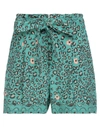 Poupette St Barth Woman Shorts & Bermuda Shorts Green Size S Viscose