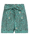 Poupette St Barth Woman Shorts & Bermuda Shorts Green Size S Viscose In Green