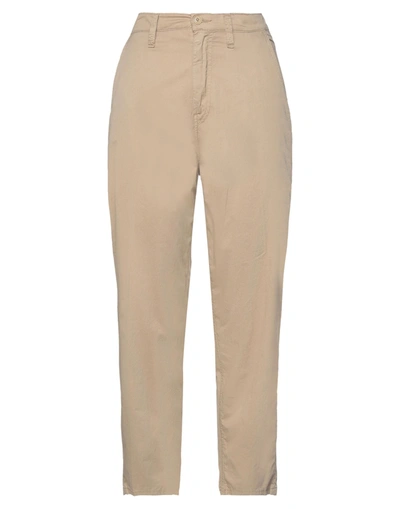 Haikure Woman Pants Beige Size 30 Cotton, Elastane In Beige
