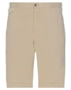 Pt Torino Man Shorts & Bermuda Shorts Sand Size 42 Cotton, Elastane In Beige