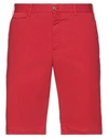 Pt Torino Man Shorts & Bermuda Shorts Red Size 38 Cotton, Elastane