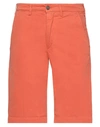 40weft Man Shorts & Bermuda Shorts Orange Size 28 Cotton