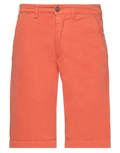 40weft Man Shorts & Bermuda Shorts Orange Size 28 Cotton