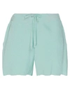 Antonella Rizza Woman Shorts & Bermuda Shorts Light Green Size S Metal, Nylon