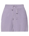 Antonella Rizza Woman Shorts & Bermuda Shorts Lilac Size S Metal, Nylon In Purple