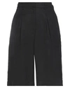 L'autre Chose L' Autre Chose Woman Shorts & Bermuda Shorts Black Size 6 Cupro, Viscose