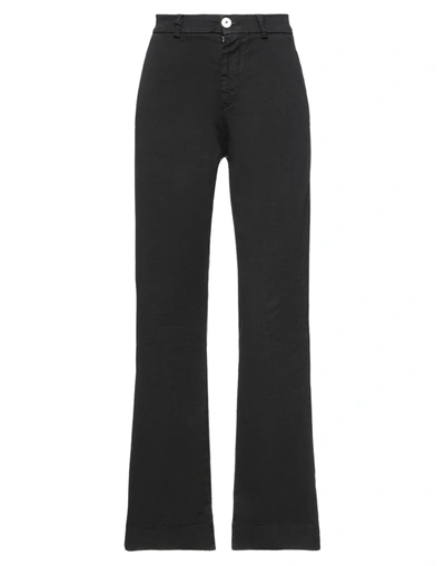 People (+)  Woman Pants Black Size 4 Cotton, Elastane