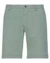 Berwich Man Shorts & Bermuda Shorts Sage Green Size 30 Cotton, Linen, Elastane