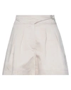 8pm Woman Shorts & Bermuda Shorts Beige Size S Viscose, Linen