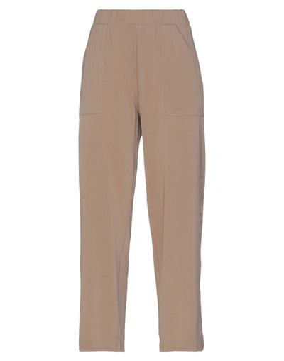 Le Tricot Perugia Cropped Pants In Khaki