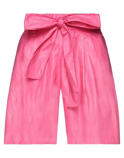 Pepita Woman Shorts & Bermuda Shorts Fuchsia Size 10 Cotton, Polyester In Pink