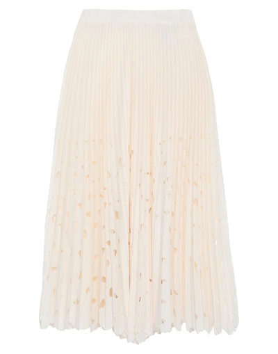 Olla Parèg Midi Skirts In Ivory