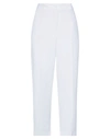 Merci .., Woman Pants White Size 8 Viscose, Rayon, Linen