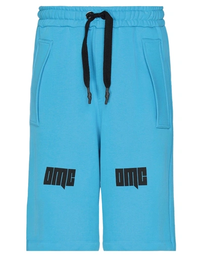 Omc Man Shorts & Bermuda Shorts Azure Size L Cotton, Polyester In Blue