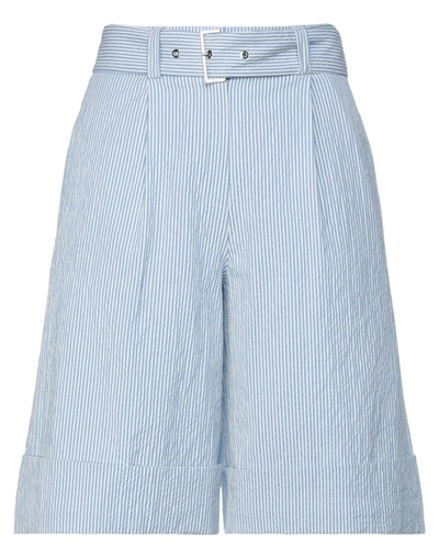 Peserico Woman Shorts & Bermuda Shorts Sky Blue Size 4 Cotton, Nylon, Elastane In Blue
