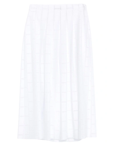 Alpha Studio Midi Skirts In White