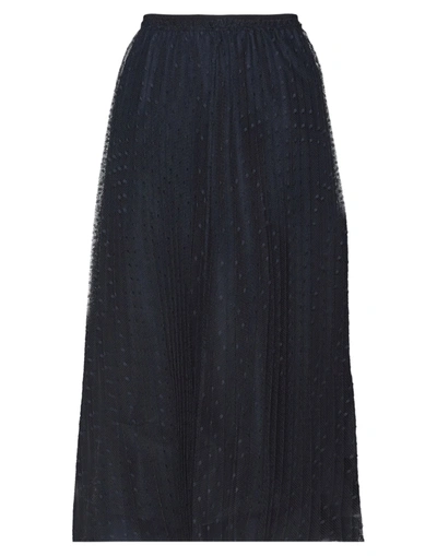 Red Valentino Midi Skirts In Dark Blue