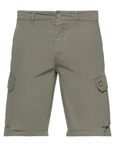 Lyle & Scott Man Shorts & Bermuda Shorts Military Green Size 30 Cotton In Green