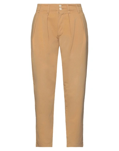 People (+)  Woman Pants Camel Size 8 Cotton, Elastane In Beige