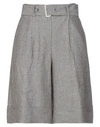 Peserico Woman Shorts & Bermuda Shorts Khaki Size 4 Linen