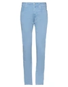 JACOB COHЁN JACOB COHЁN MAN PANTS PASTEL BLUE SIZE 31 COTTON, ELASTANE,13681463EP 4