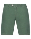 Drumohr Man Shorts & Bermuda Shorts Green Size S Linen In Green