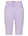 Balmain Denim Shorts In Purple