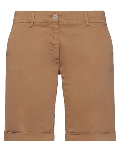 Mason's Woman Shorts & Bermuda Shorts Camel Size 10 Cotton, Elastane In Beige