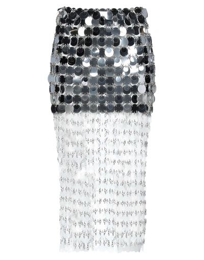 Paco Rabanne Midi Skirts In Silver