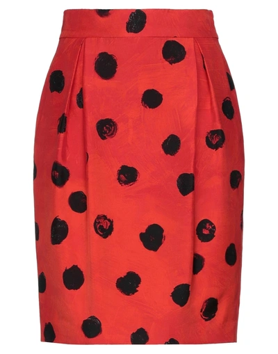 Moschino Mini Skirts In Red