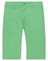 Manuel Ritz Man Shorts & Bermuda Shorts Green Size 28 Cotton, Elastane