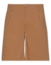 Daniele Alessandrini Homme Man Shorts & Bermuda Shorts Camel Size 28 Cotton, Elastane In Beige