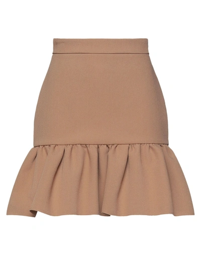 Msgm Midi Skirts In Light Brown