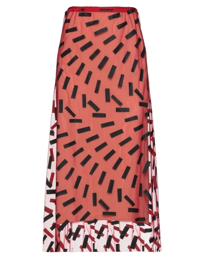 Maison Margiela Long Skirts In Red
